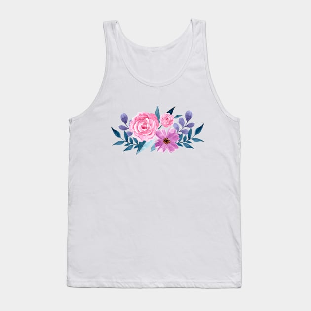Watercolor Floral Tank Top by LittleMissy